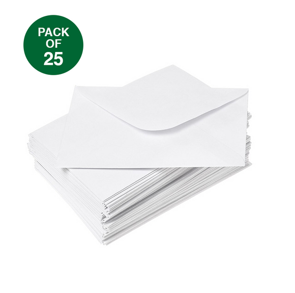 White Diamond Flap Envelopes